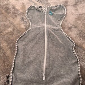 Love to Dream Gray Swaddle with White Trim Halo Sleep Sack Swaddle